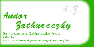 andor zathureczky business card